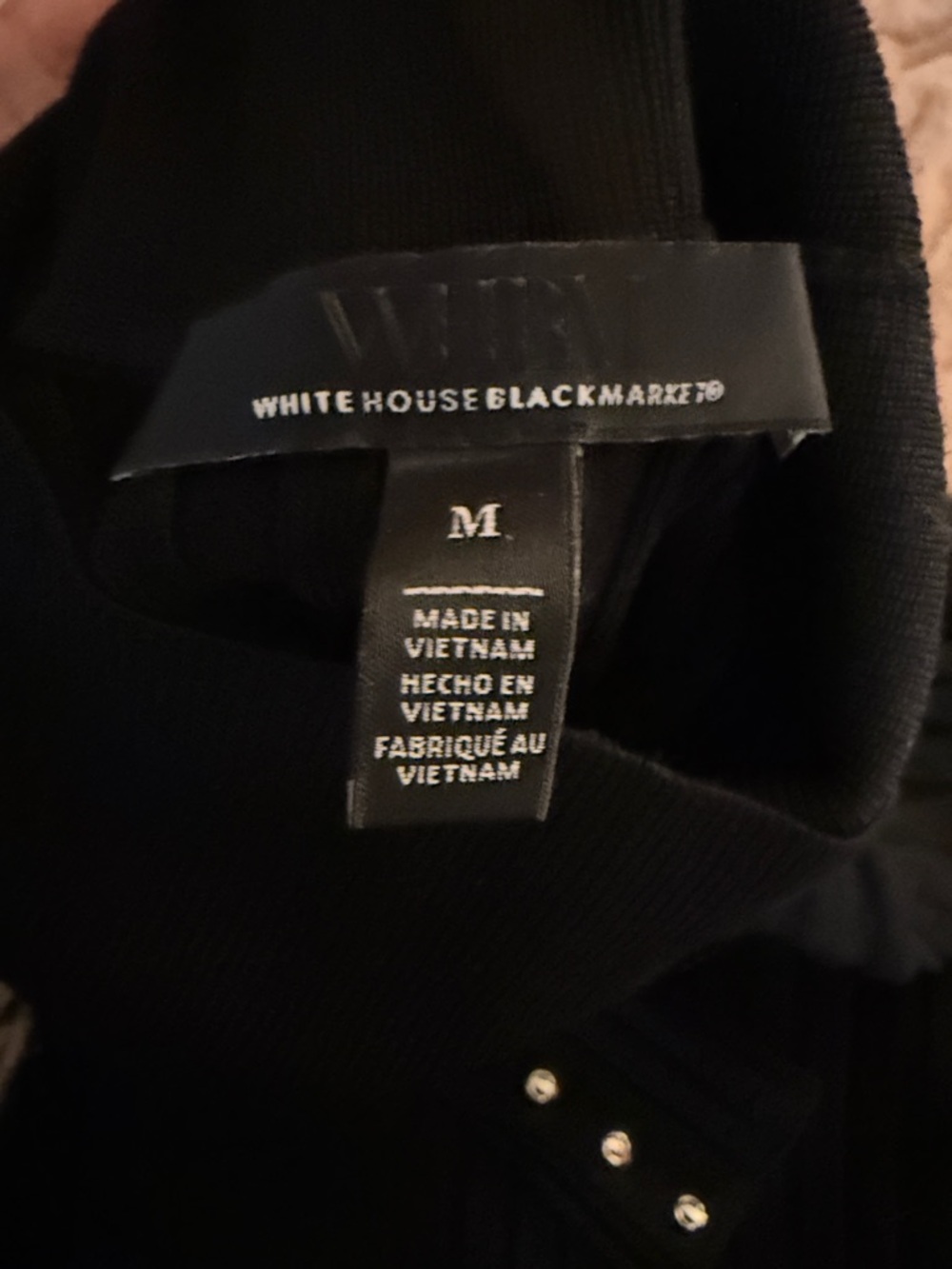 Black Ribbed Turtleneck Sweater - White House Black Market - Picture 6 of 6